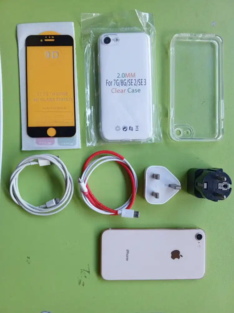 iphone Apple 8 (lengkap, fullset) pink rose gold