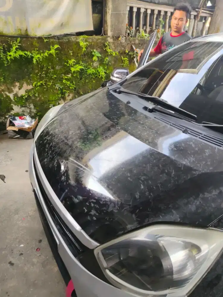 Lapis sticker kap mesin karbon forged sporty