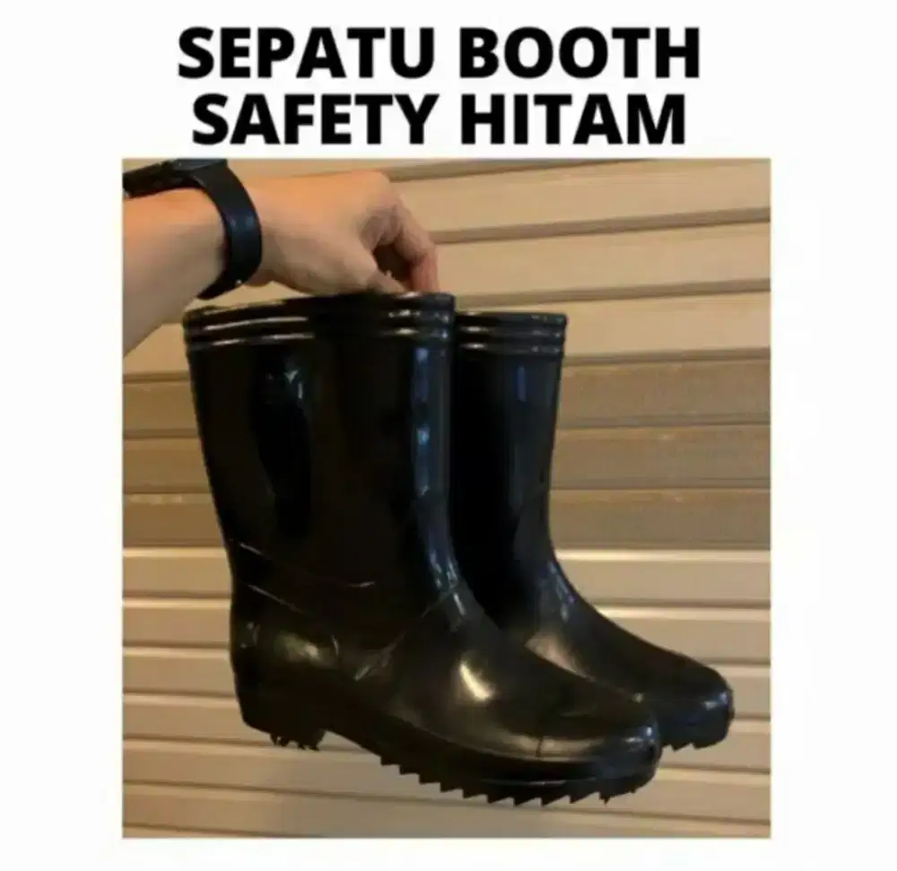 Sepatu Boot Hunter Pria dan Wanita Pendek Hitam