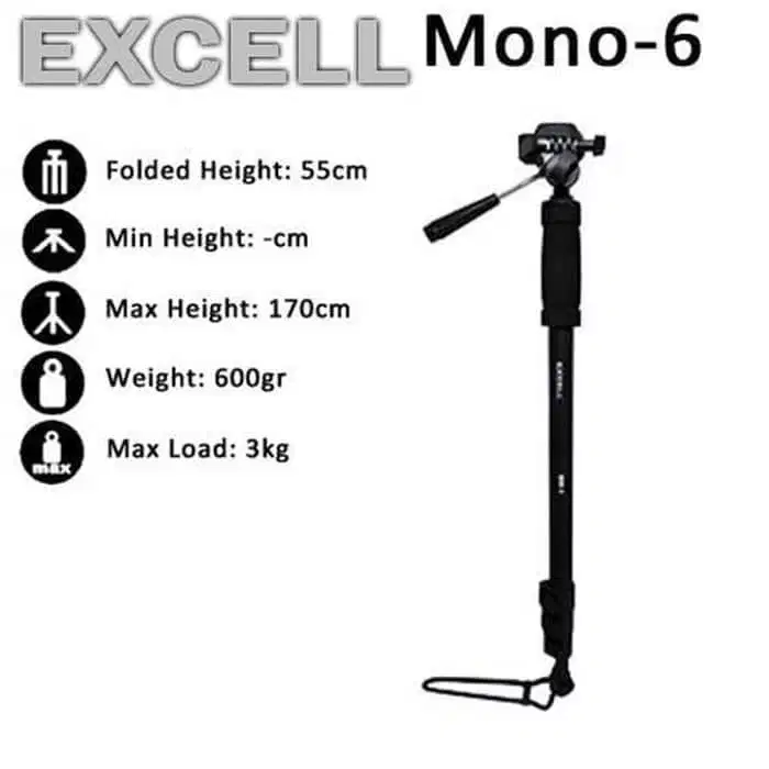 Monopod Excell Mono-006 Camera DSLR Mirrorless MONO 6