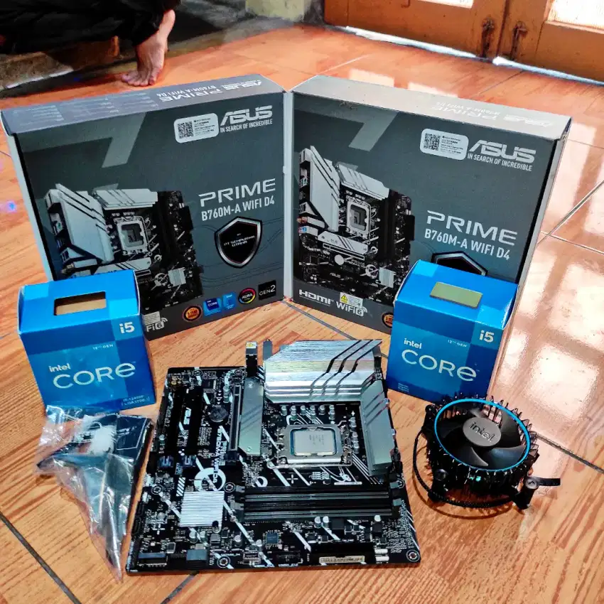 Paket Intel Core i5 12400f Box + Mobo Asus B760M-A WIFI Like New