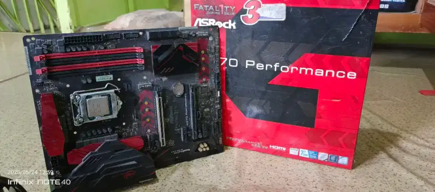 Motherboard asrock h270 performance + processor core i5 gen 6
