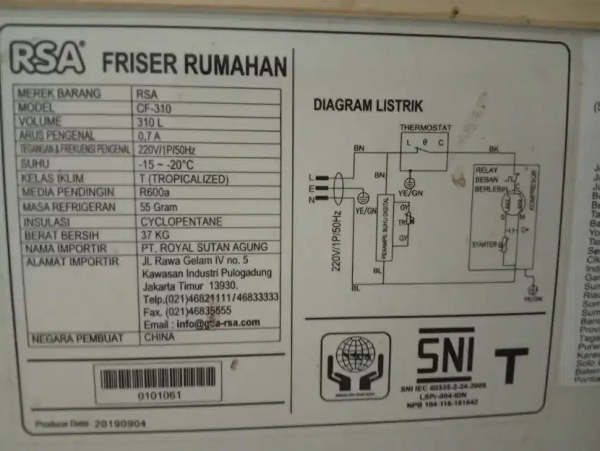 Jual Freezer 'RSA'