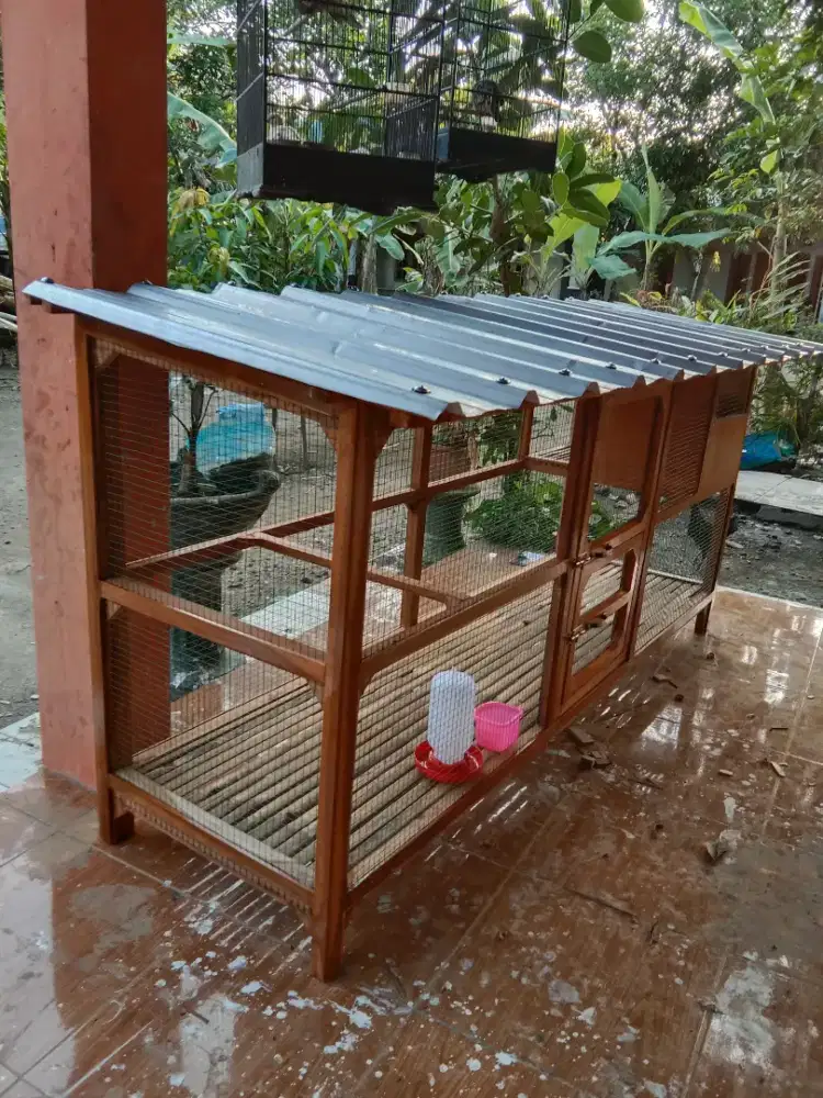 Kandang kucing lantai bambu awettt