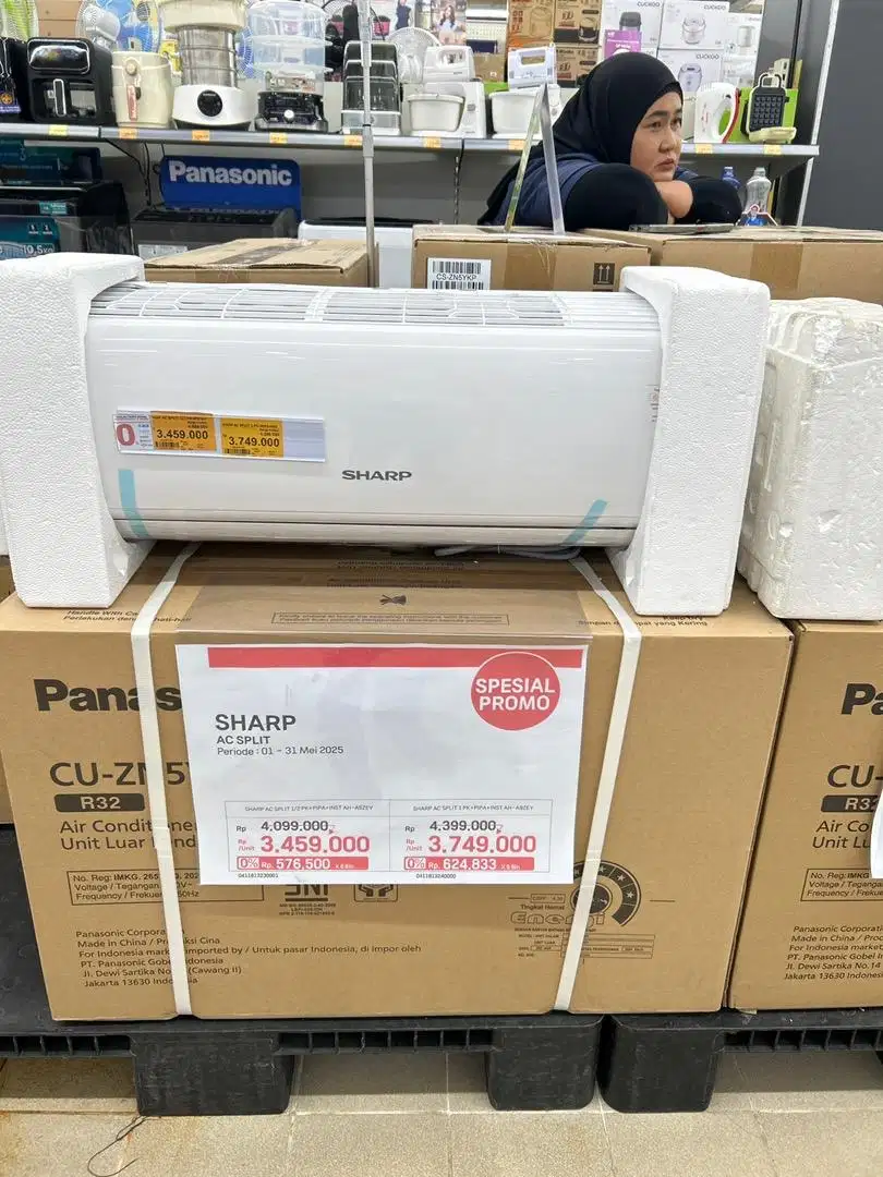 Ac Sharp STD 1/2pk Free pemasangan Dp 0rp