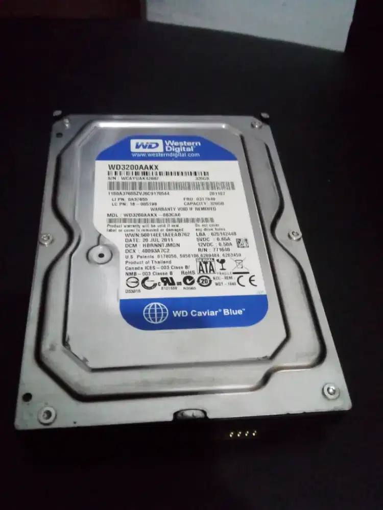 HDD Hardisk Hard disk Internal PC 320 GB WD Blue +Bonus