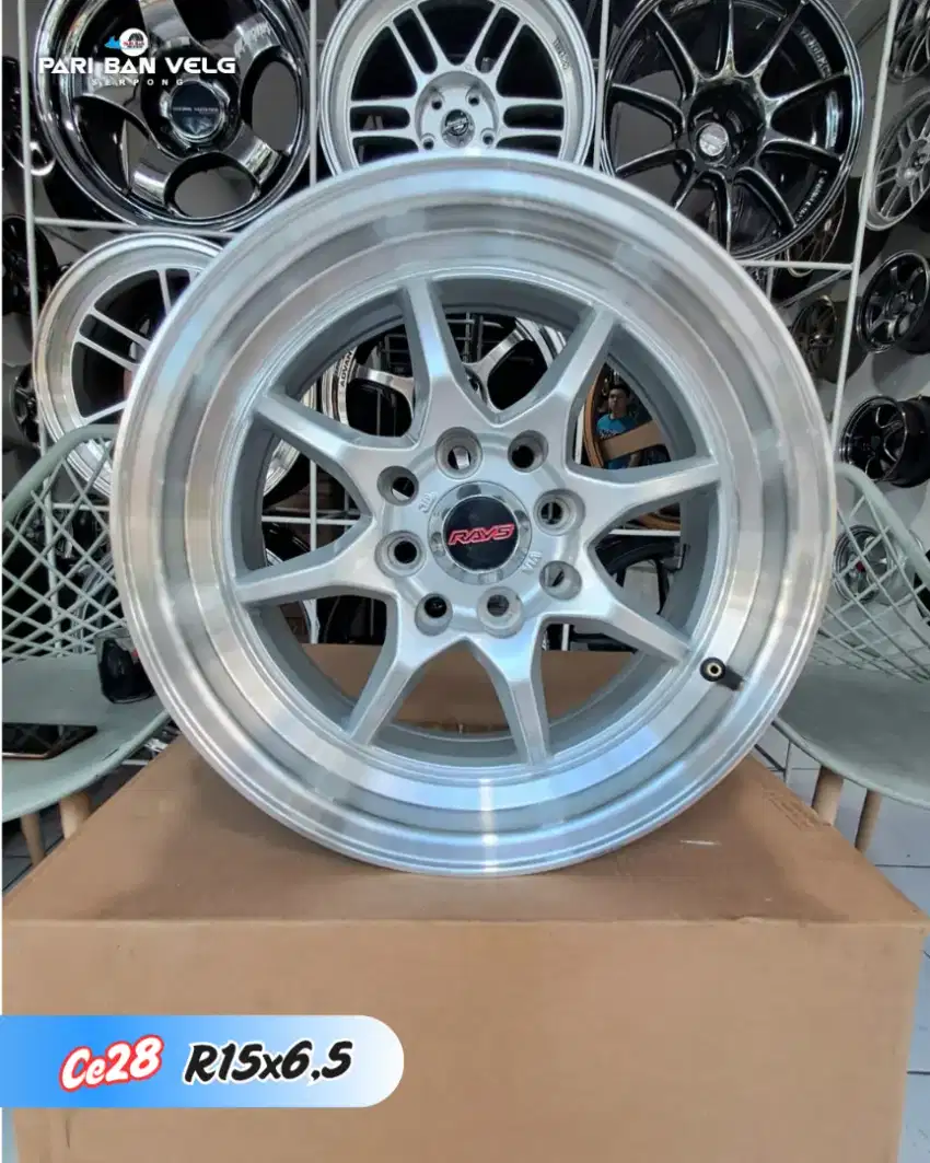 Velg Rays CE28 Ring 15 lebar 6,5
pcd. 4x100/4x114.3 et.38 Karimun