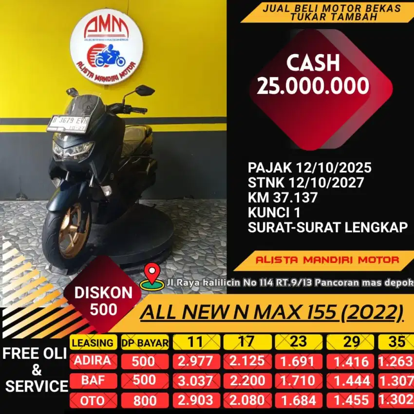 MOKAS ALL NEW N MAX 155 2022 BAYAR VIA SHOPEE TOKPED KREDIVO INDODANA