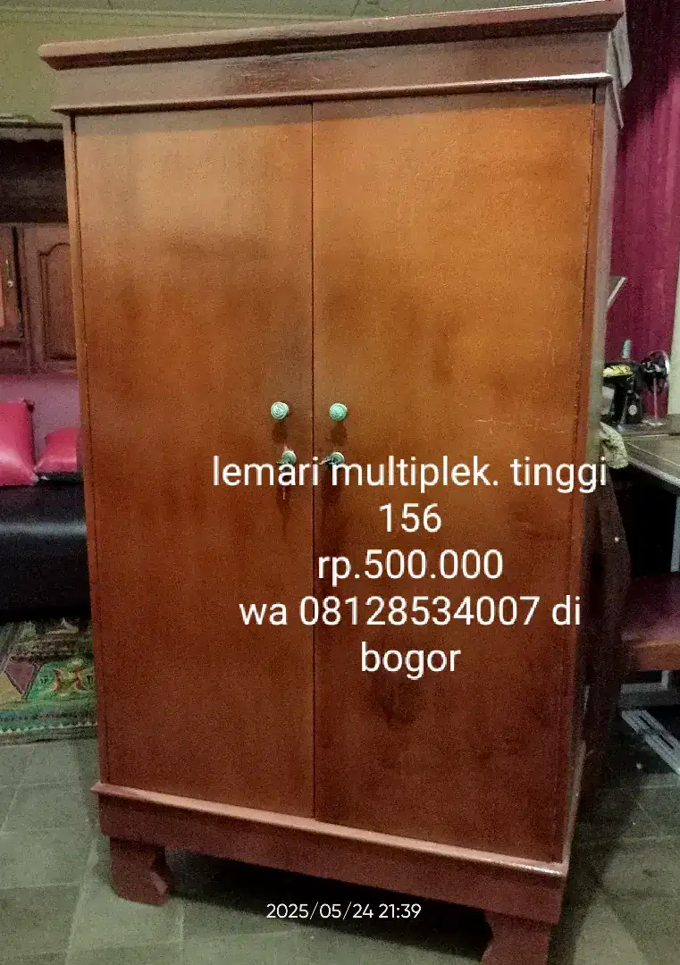 Lemari multiplek bekas dah cat ulang t 155
