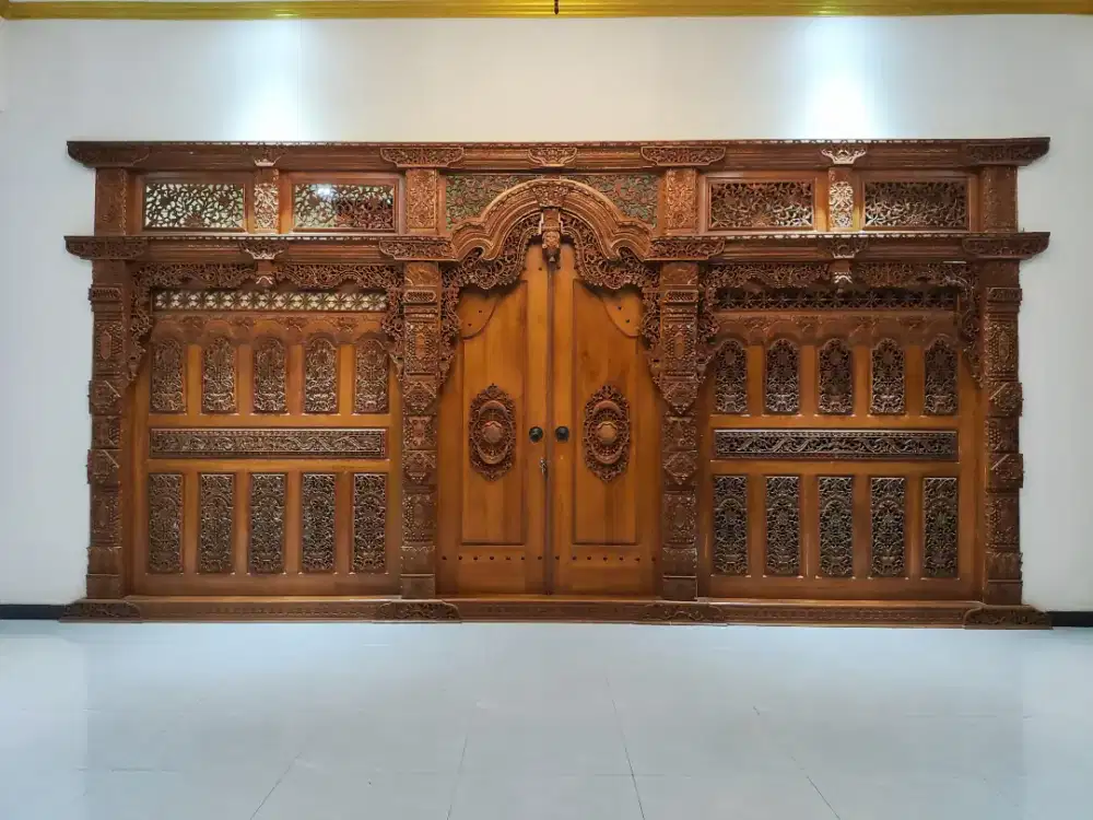 Pintu gebyok jati 6 meter