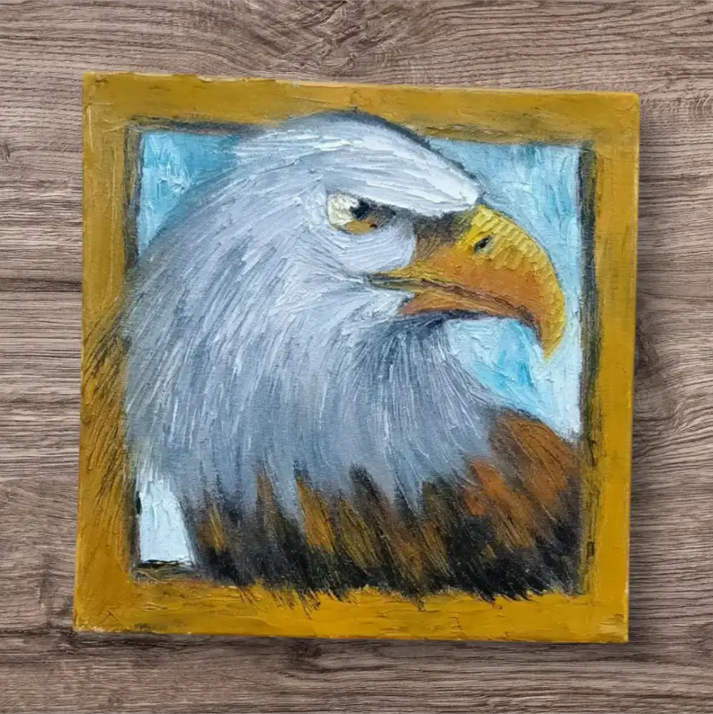 Lukisan kepala elang 3d