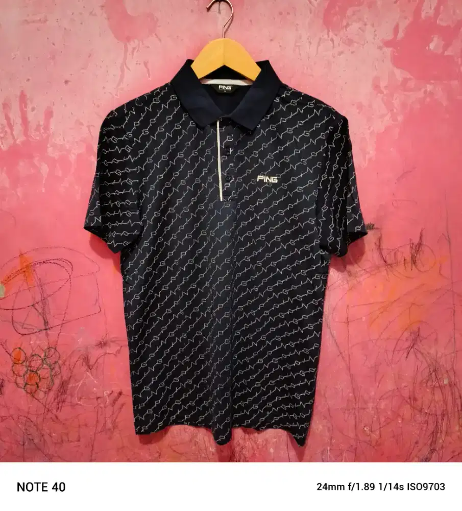 Bismillah, dijual kaos kerah Ping Golf full motif original