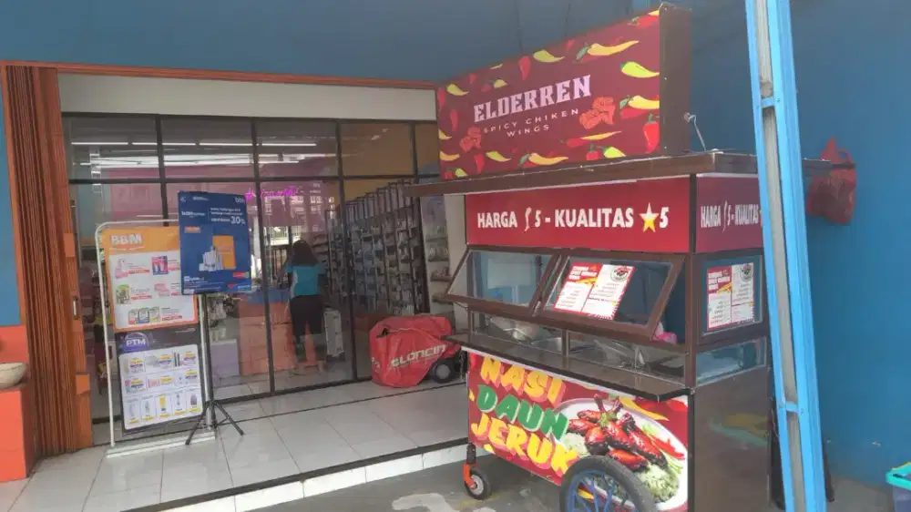 GEROBAK MAKANAN BAHAN HOLO DAN PREMIUM JUAL TAKE ALL SAMA PERABOTANNYA