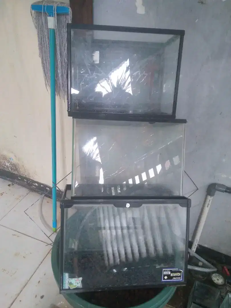 Akuarium akrilik 1 set size S.M.L rasa baru