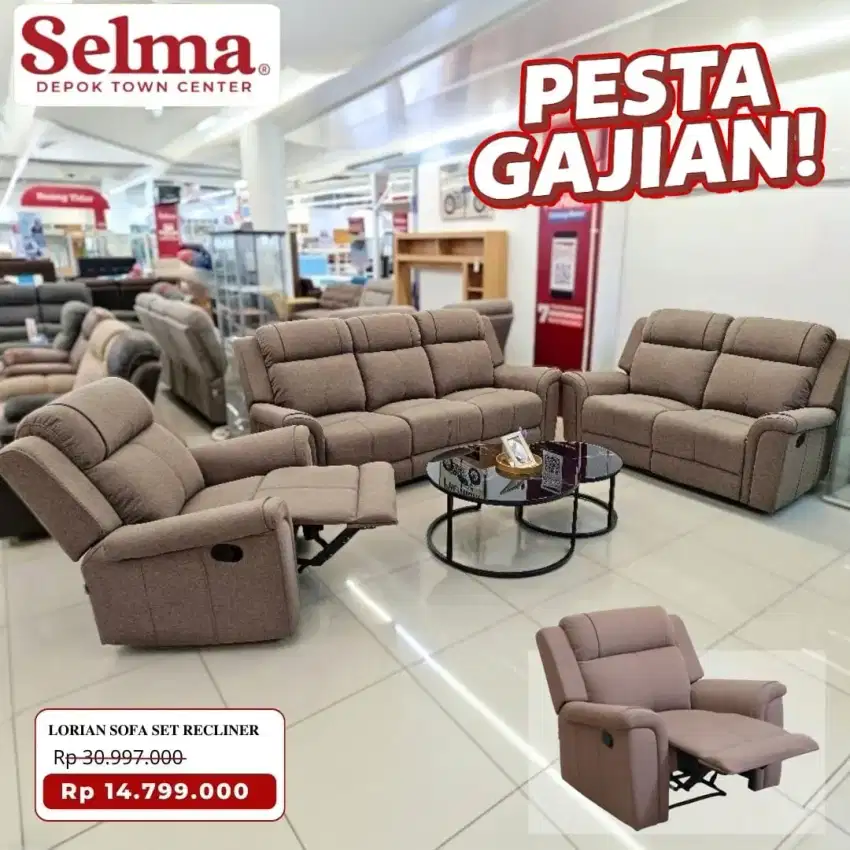 SOFA SET RECLINER SET 14JT AN BISA CICIL