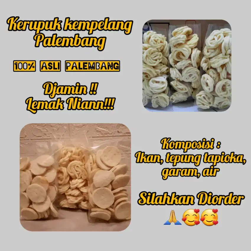 KERUPUK DAN KEMPELANG SUPER ASLI PALEMBANG