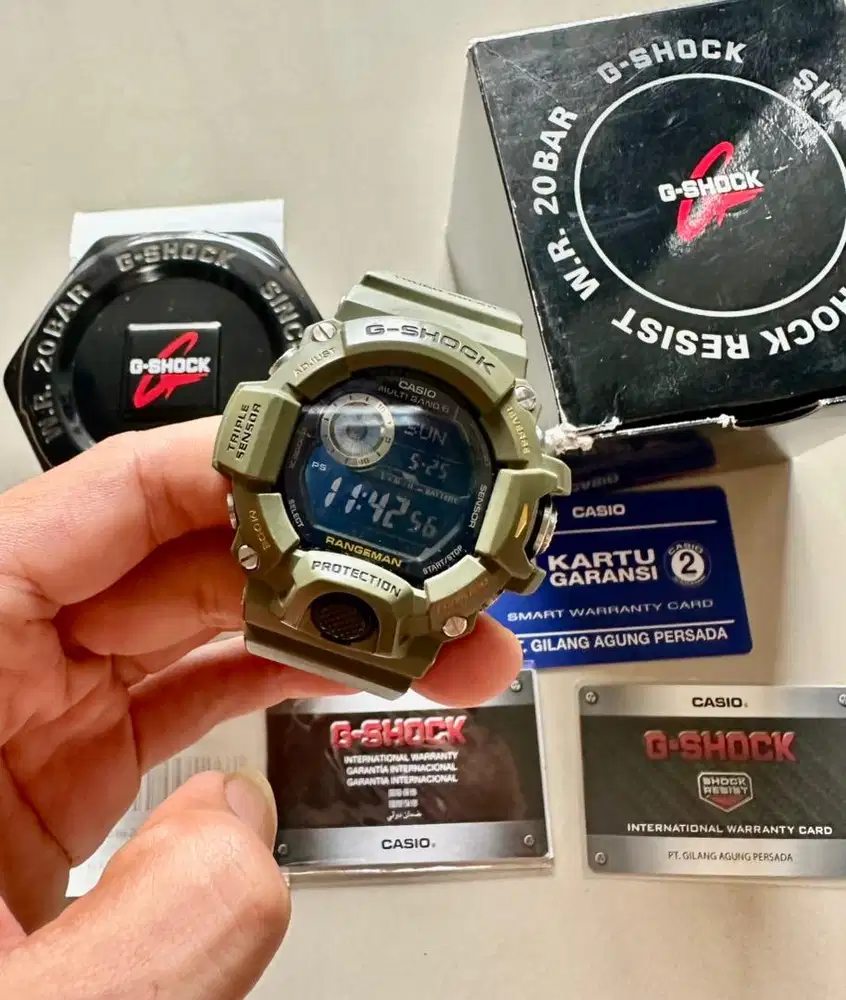 Gshock Rangeman GW 9400-3DR HIJAU Olive