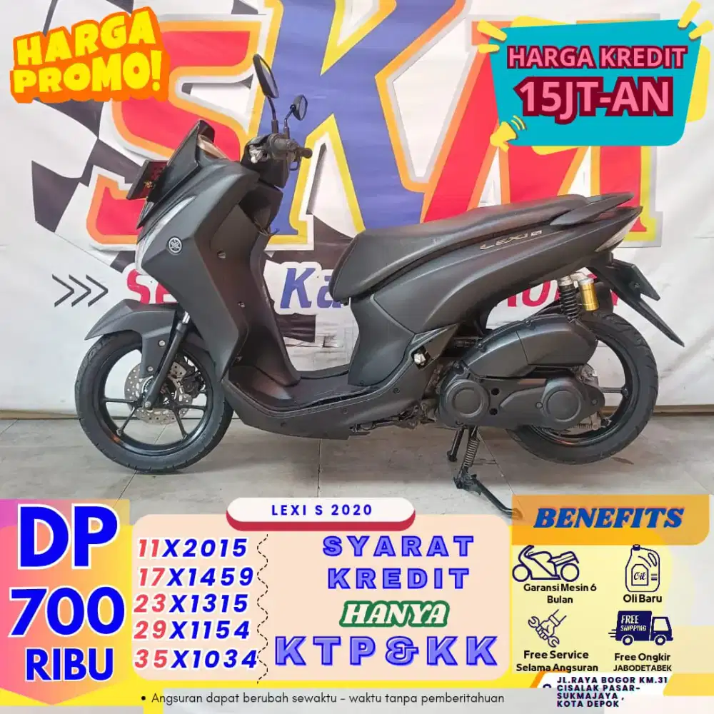 (mokas murah siap jalan) Yamaha Lexi S th 2020 cash /credit