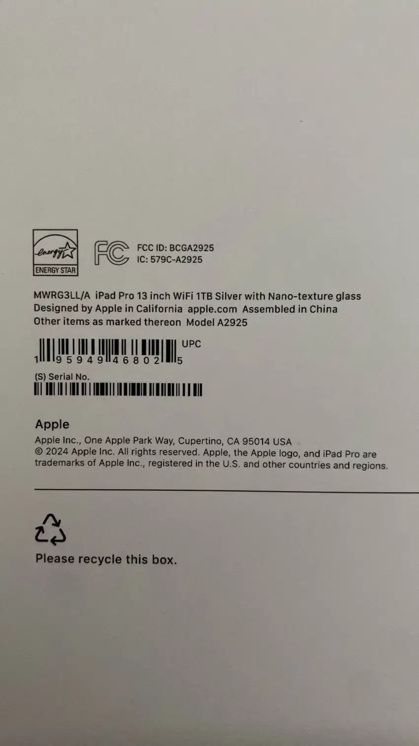 iPad Pro M4 1TB (13 inch)