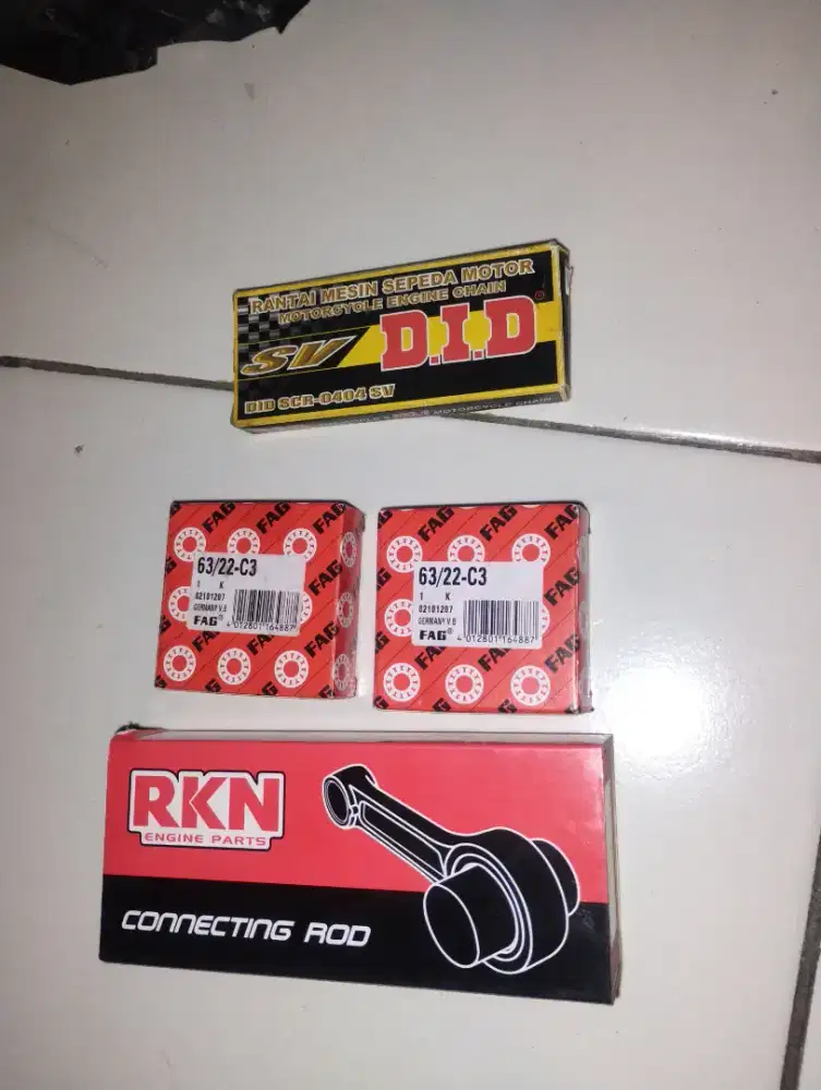 Part mesin motor bearing rantai keteng stang seher