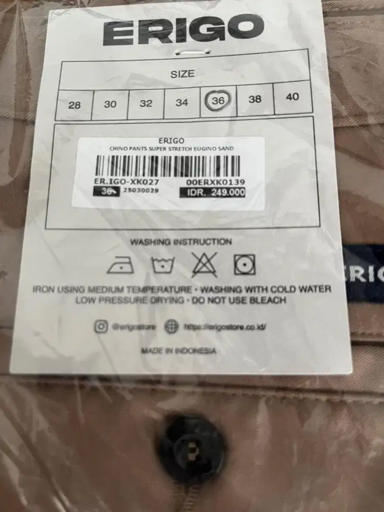Celana erigo size 36
