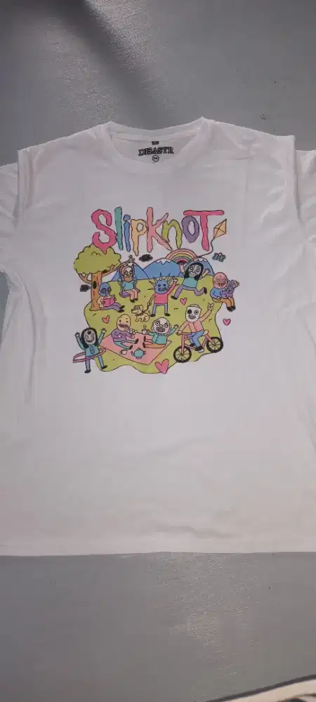 Jual kaos Slipknot putih