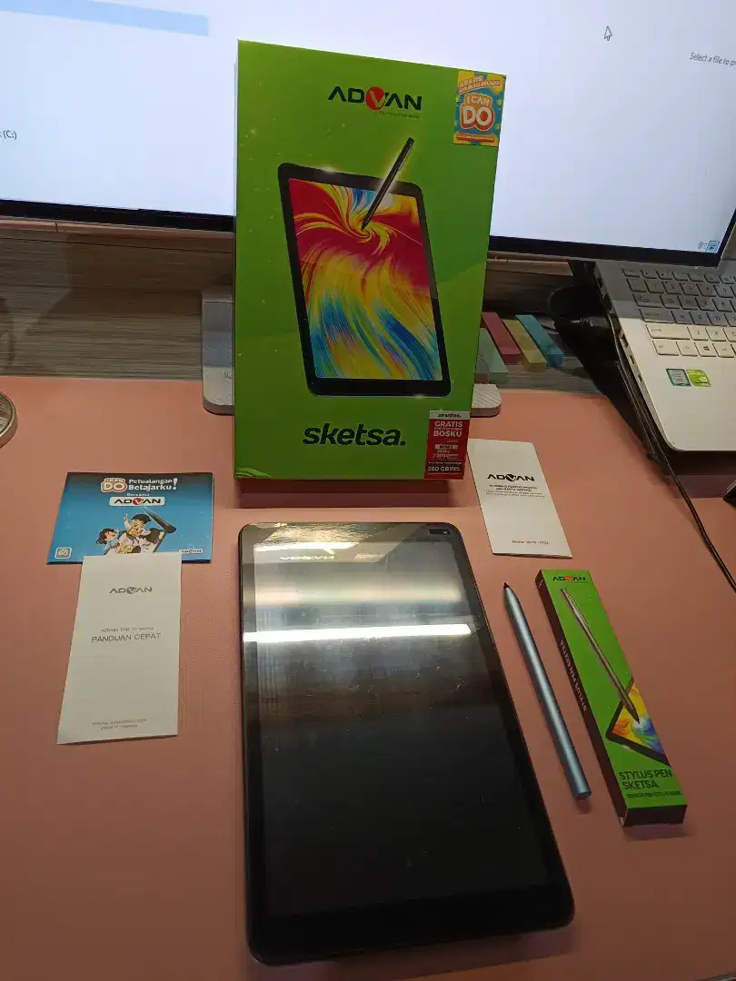Advan Sketsa 10 inchi dengan stylus