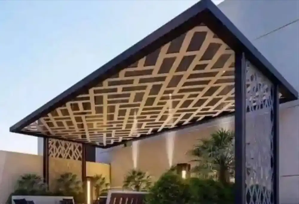 Kanopi,pagar,pintu gerbang,railing tangga,jendela dan pintu alumunium