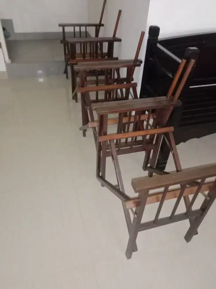 jual 4 kursi lipat kayu jati