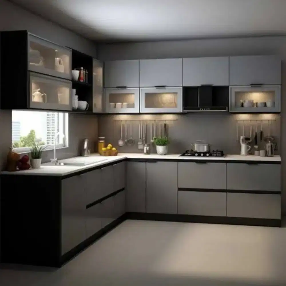Kitchen set lemari pakaian backdrop TV custom