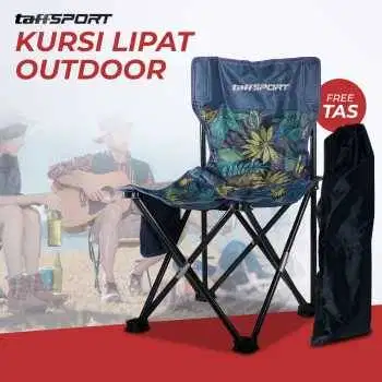 Kursi Lipat Mancing Camping Foldable Chair with Pocket M