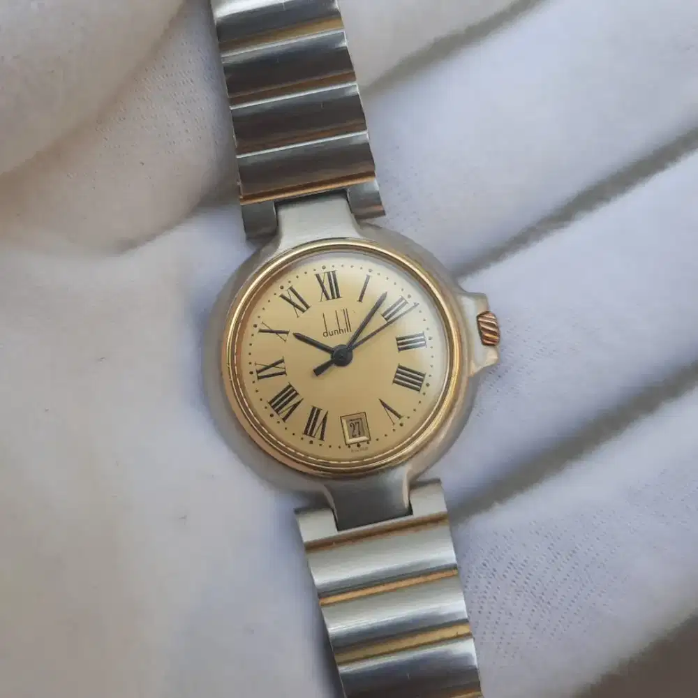 Jam Dunhill Millenium Gold Dial Vintage Swiss Omega Longines Mido Rado