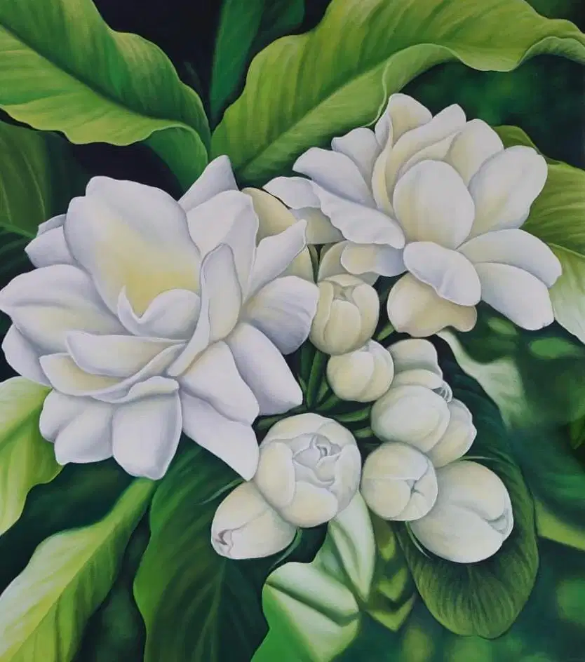 Lukisan Melati uk. 106x120cm