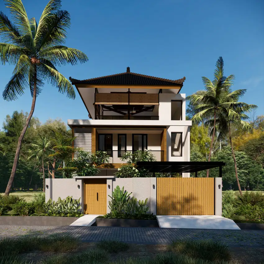 THREE-LEVEL VILLA WITH PANORAMIC RICE FIELD VIEWS IN UBUD