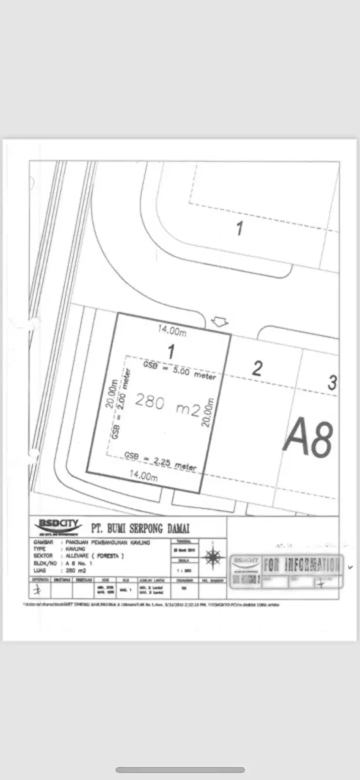 Kavling Hook Kotak Private Extra Tanah di Cluster Allevare Foresta BSD