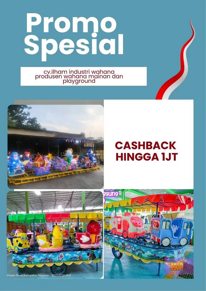 odong odong kereta panggung fiber baru promo murah