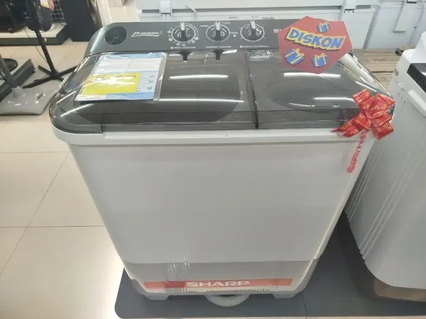 Mesin Cuci 2 Tabung Sharp 6 KG Bisa Dicicil Tanpa DP Bunga 0%