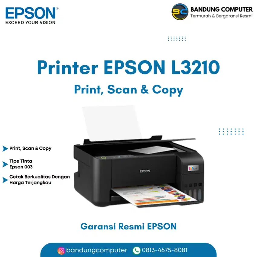 Printer Epson L3210 ( Print, Scan & Copy ) - Garansi Resmi