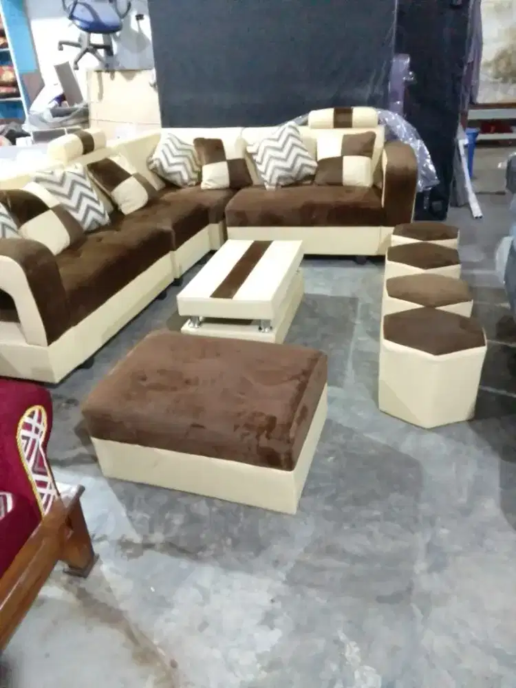 Kursi kayu ruang tamu busa