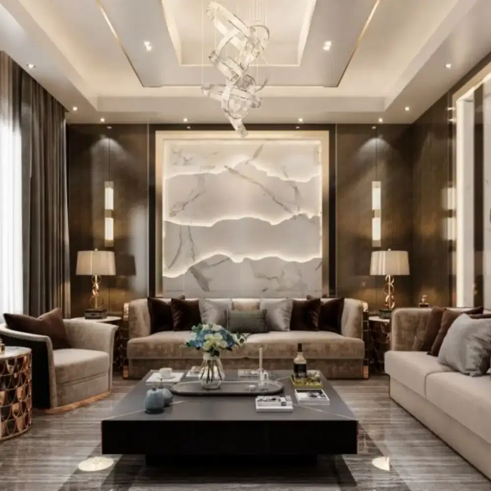 Partisi , Backdrop tv , Lemari , Kitchen set , dipan , kanopi