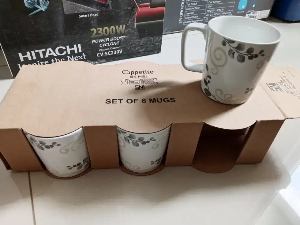 Gelas keramik 6 buah per set