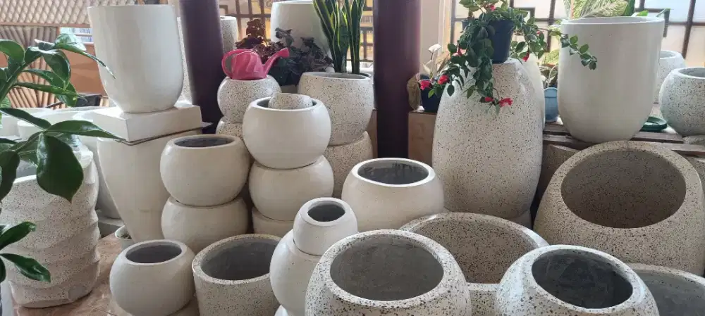 Pot teraso dan bak mandi