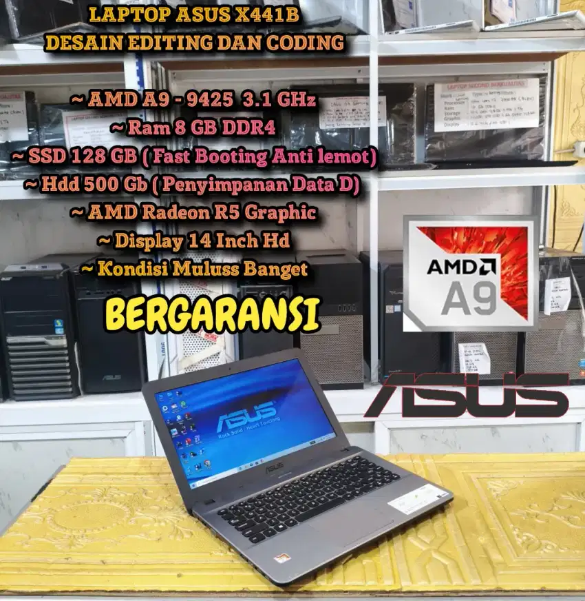 (NEGO)LAPTOP ASUS  AMD A9
LAPTOP DESIGN LAPTOP EDITING LAPTOP CODING