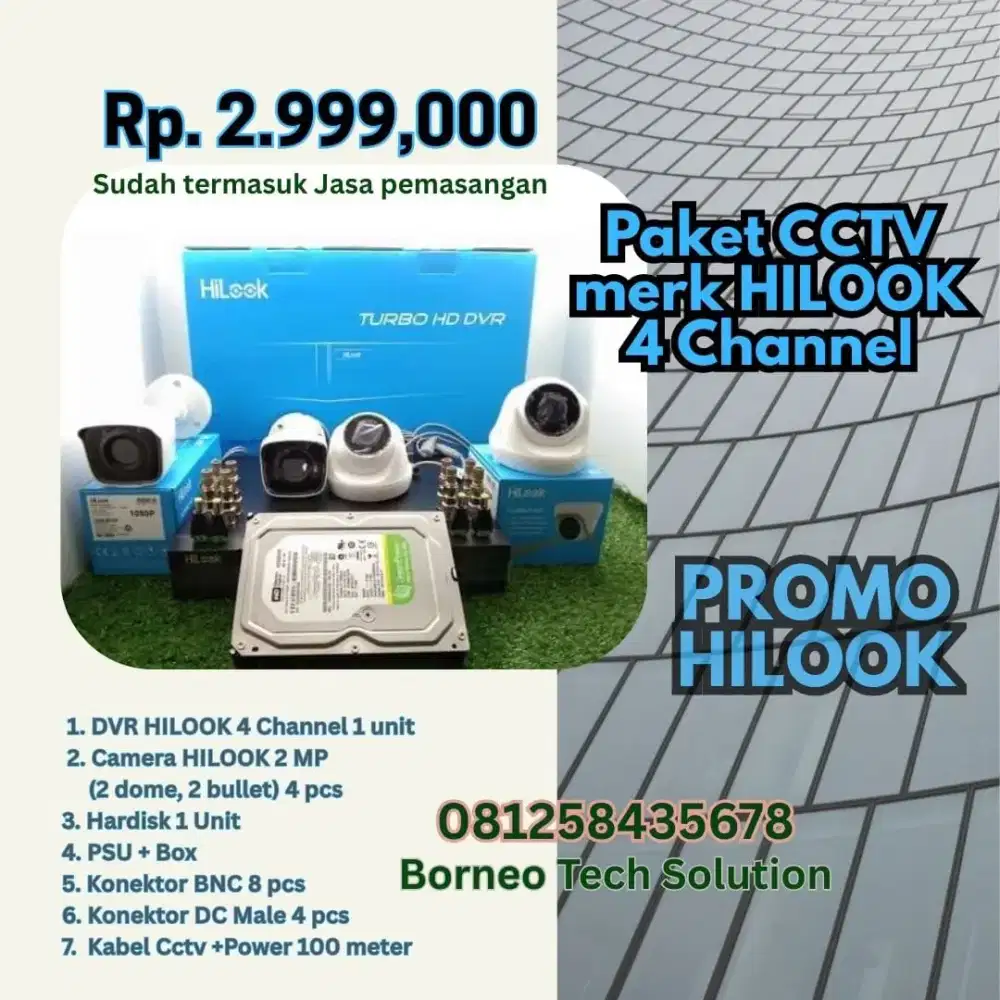 Promo CCTV HILOOK 4 CHANNEL
