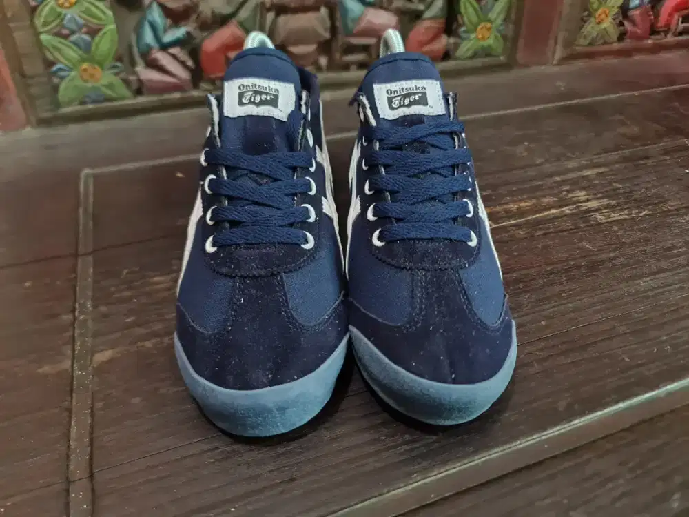 050. Sepatu Wanita Onitsuka Tiger Blue White, Size: 37, Insole : 23