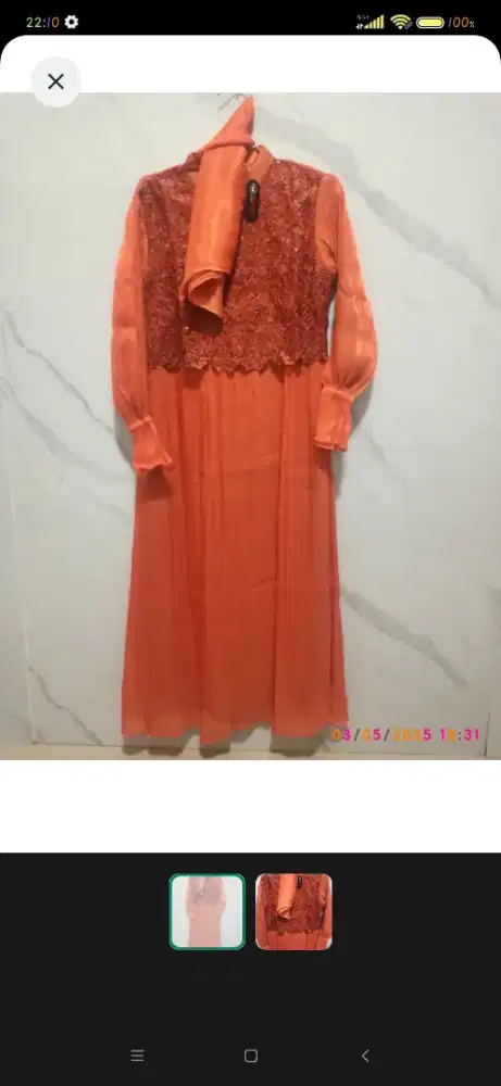 Dress / Gamis brukat Organza kekinian