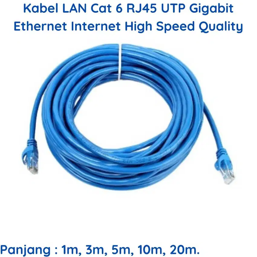 Kabel LAN Cat 6 RJ45 UTP Gigabit Ethernet Internet High Speed Quality