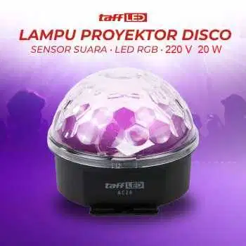 Lampu Proyektor Disco Sensor Suara LED RGB 220V