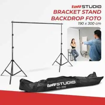 Bracket Stand Backdrop Foto Studio Aluminium 190x300cm