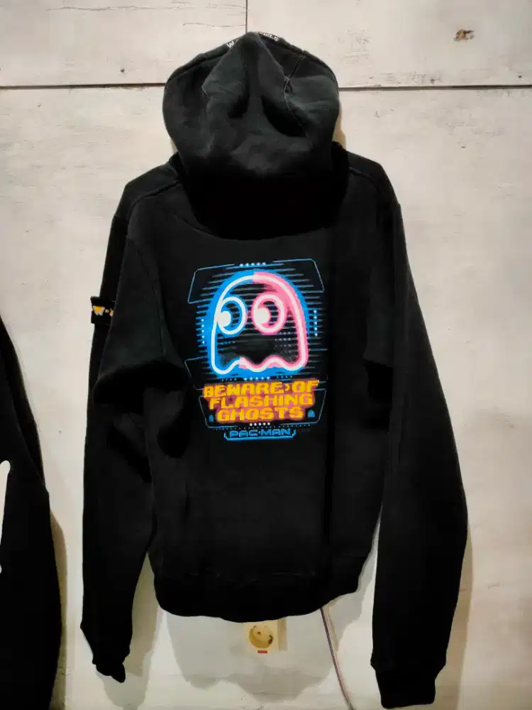 W.essentiels x fth x Pacman flashing ghost Hoodie Noir black